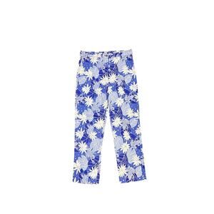 Lilly Pulitzer Pants Vintage Bloomcore  Blue White Floral Ankle Trousers Size 2